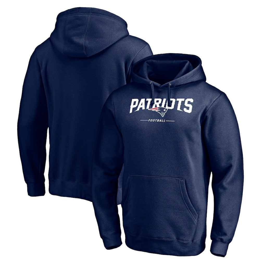 Logo Team Lockup Fitted Pullover Hoodie - New England Patriots Hoodies