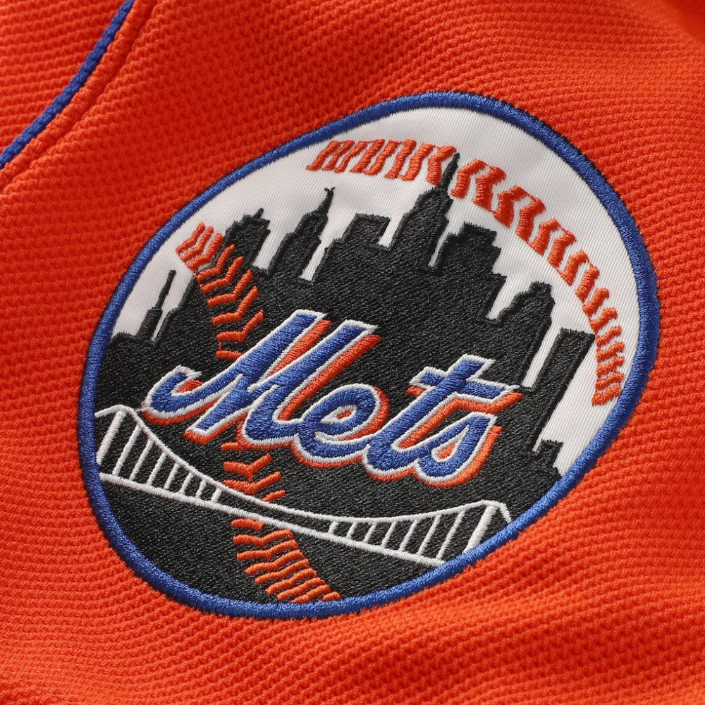 Orange Mike Piazza New York Mets Mitchell & Ness Cooperstown Collection Mesh Batting Practice Button-Up Jersey