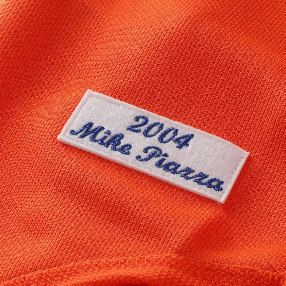 Orange Mike Piazza New York Mets Mitchell & Ness Cooperstown Collection Mesh Batting Practice Button-Up Jersey