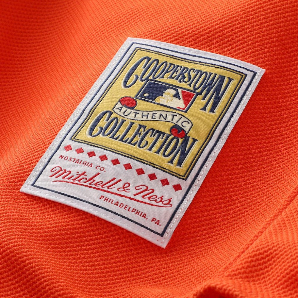 Orange Mike Piazza New York Mets Mitchell & Ness Cooperstown Collection Mesh Batting Practice Button-Up Jersey