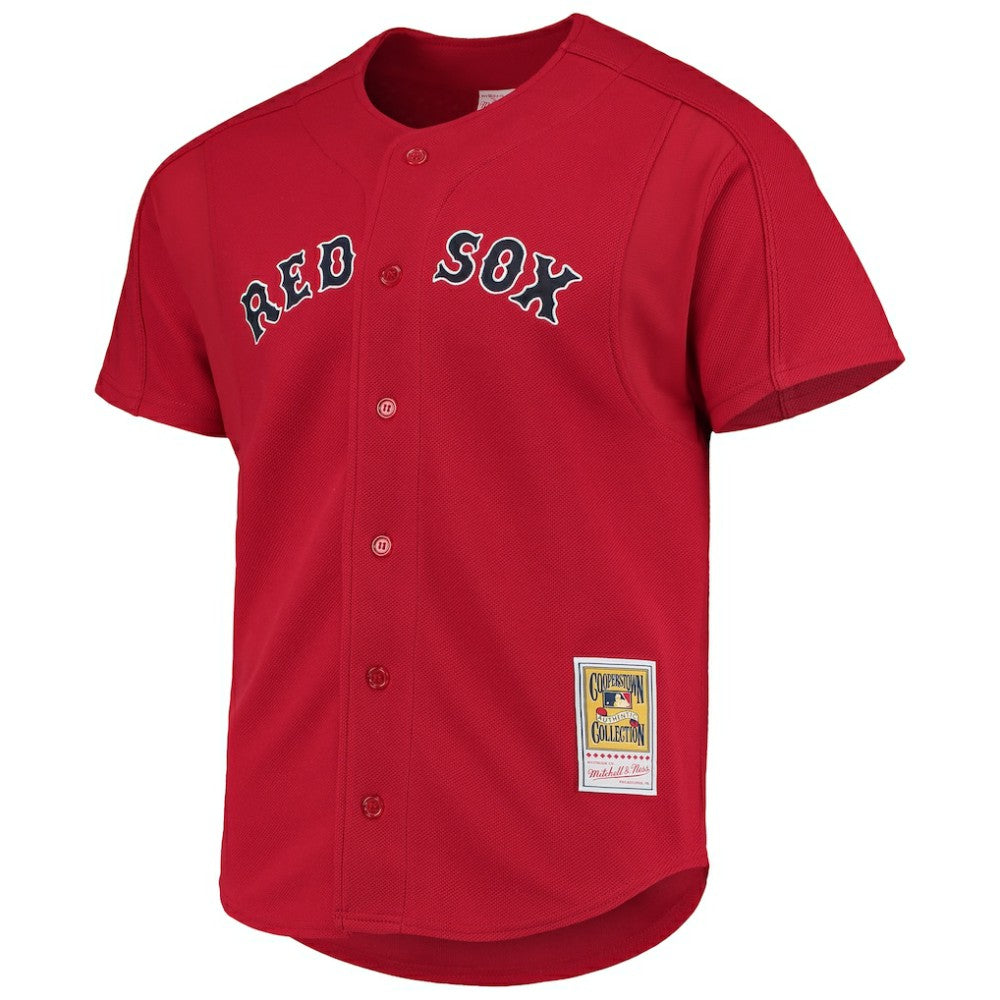 Red David Ortiz Boston Red Sox Mitchell & Ness Cooperstown Collection Mesh Batting Practice Button-Up Jersey