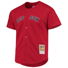 Red David Ortiz Boston Red Sox Mitchell & Ness Cooperstown Collection Mesh Batting Practice Button-Up Jersey