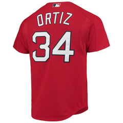 Red David Ortiz Boston Red Sox Mitchell & Ness Cooperstown Collection Mesh Batting Practice Button-Up Jersey