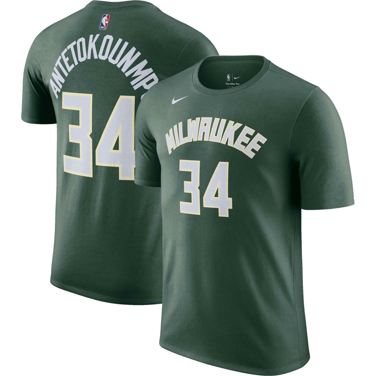 Nike Giannis Antetokounmpo Milwaukee Bucks Icon 2022/23 Name & Number T-Shirt