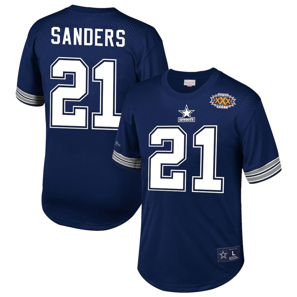 Deion Sanders  Retired Player Name & Number Mesh Top - Dallas Cowboys Tops
