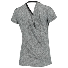 Black Colorado Rockies Touch Women's Hail Mary Back Wrap Space-Dye V-Neck T-Shirt