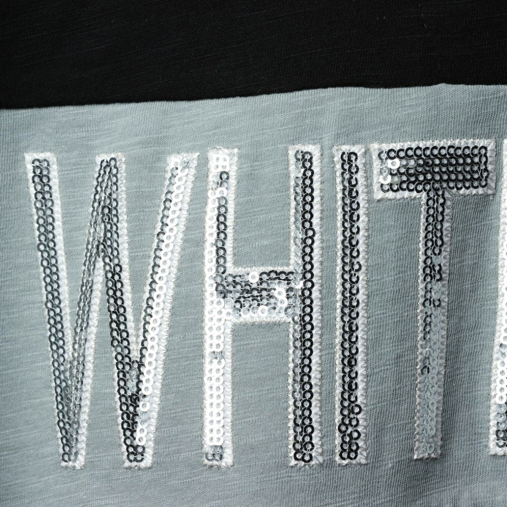 Black/Silver Chicago White Sox Touch Women's Lead Off Notch Neck T-Shirt