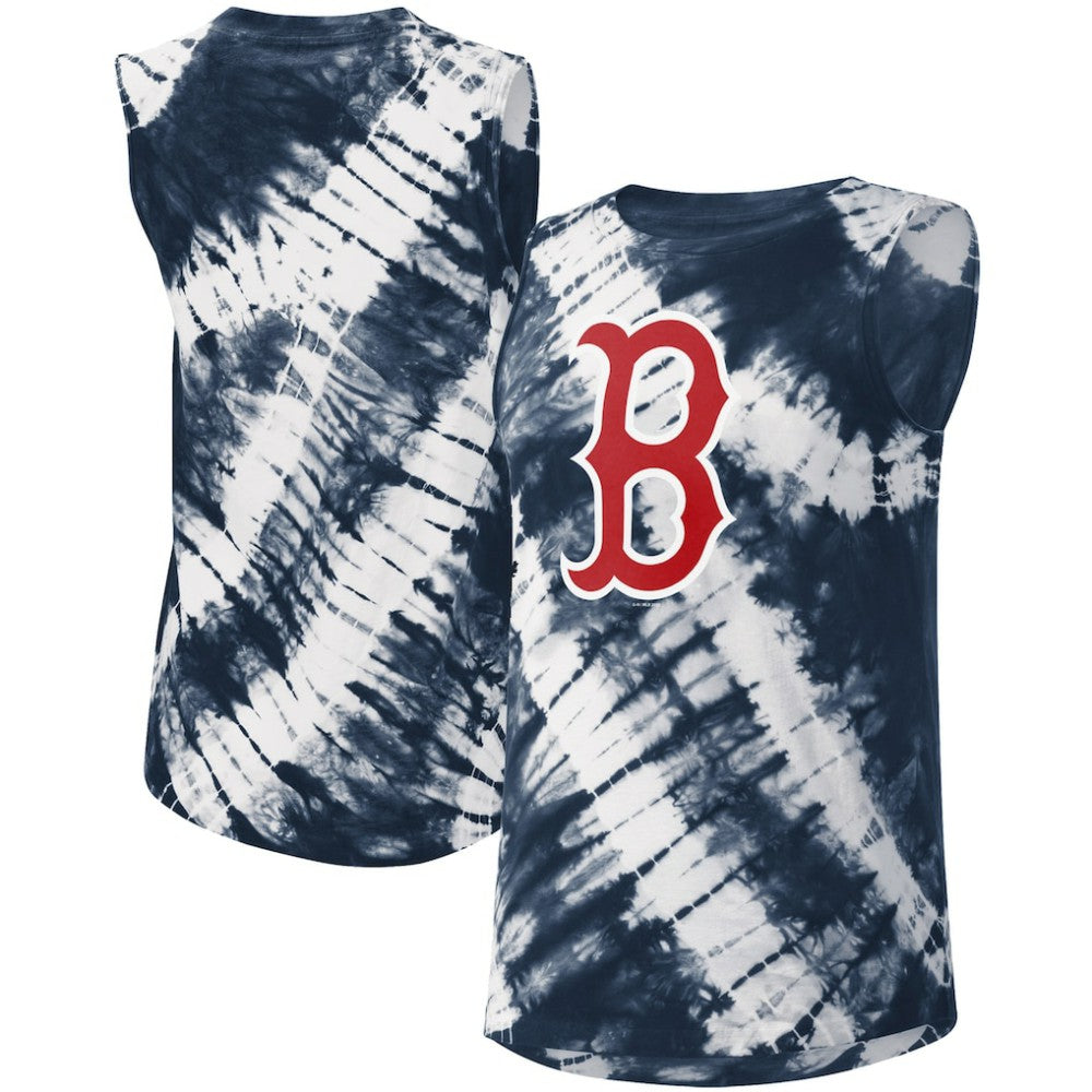 Navy Boston Red Sox Touch Women's Money Ball Tie-Dye Tank Top