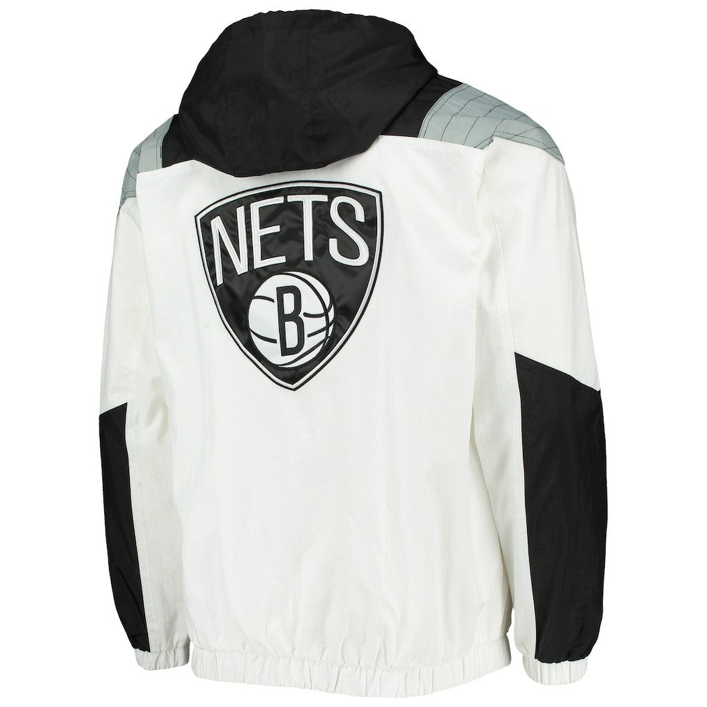 Brooklyn Nets Starter Striker Crinkle Half-Zip Hoodie Jacket