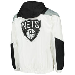 Brooklyn Nets Starter Striker Crinkle Half-Zip Hoodie Jacket