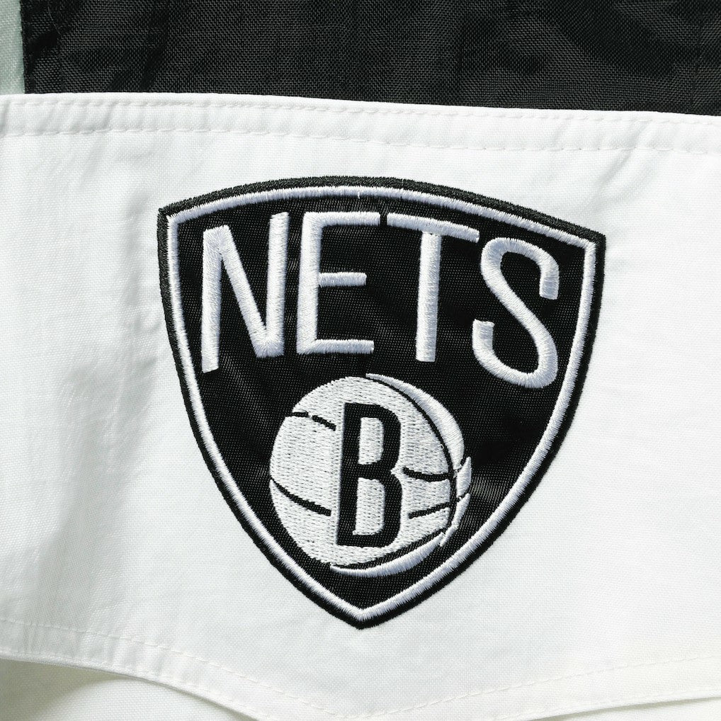 Brooklyn Nets Starter Striker Crinkle Half-Zip Hoodie Jacket