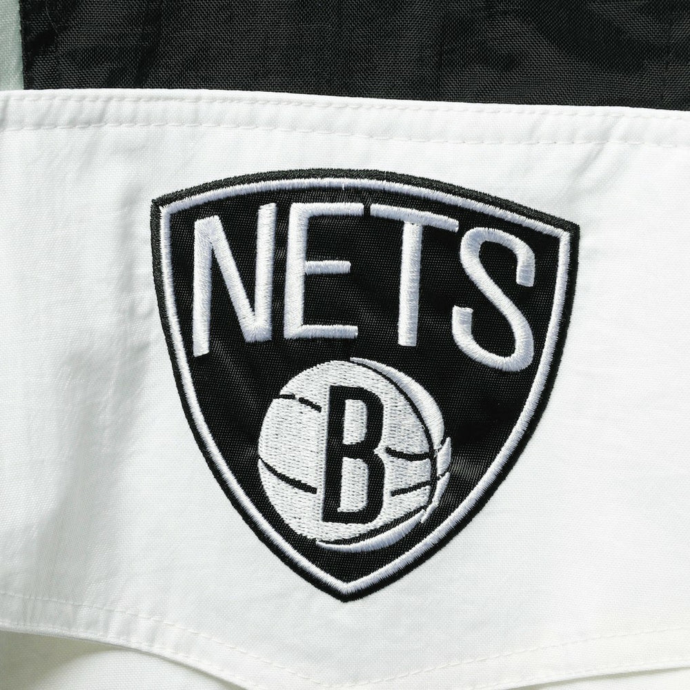 Brooklyn Nets Starter Striker Crinkle Half-Zip Hoodie Jacket