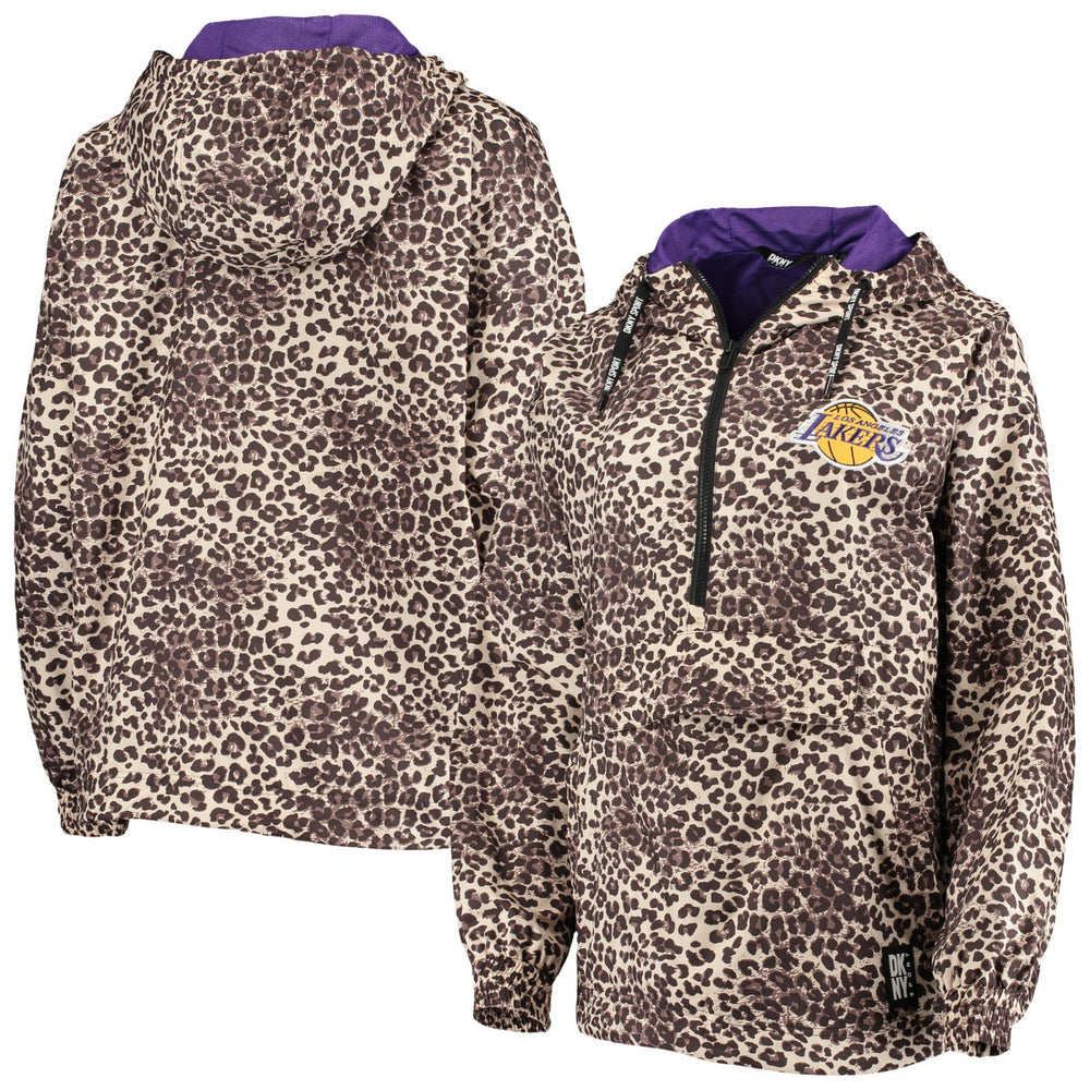 Los Angeles Lakers DKNY Sport Women's Gabriella Windbreaker Half-Zip Hoodie