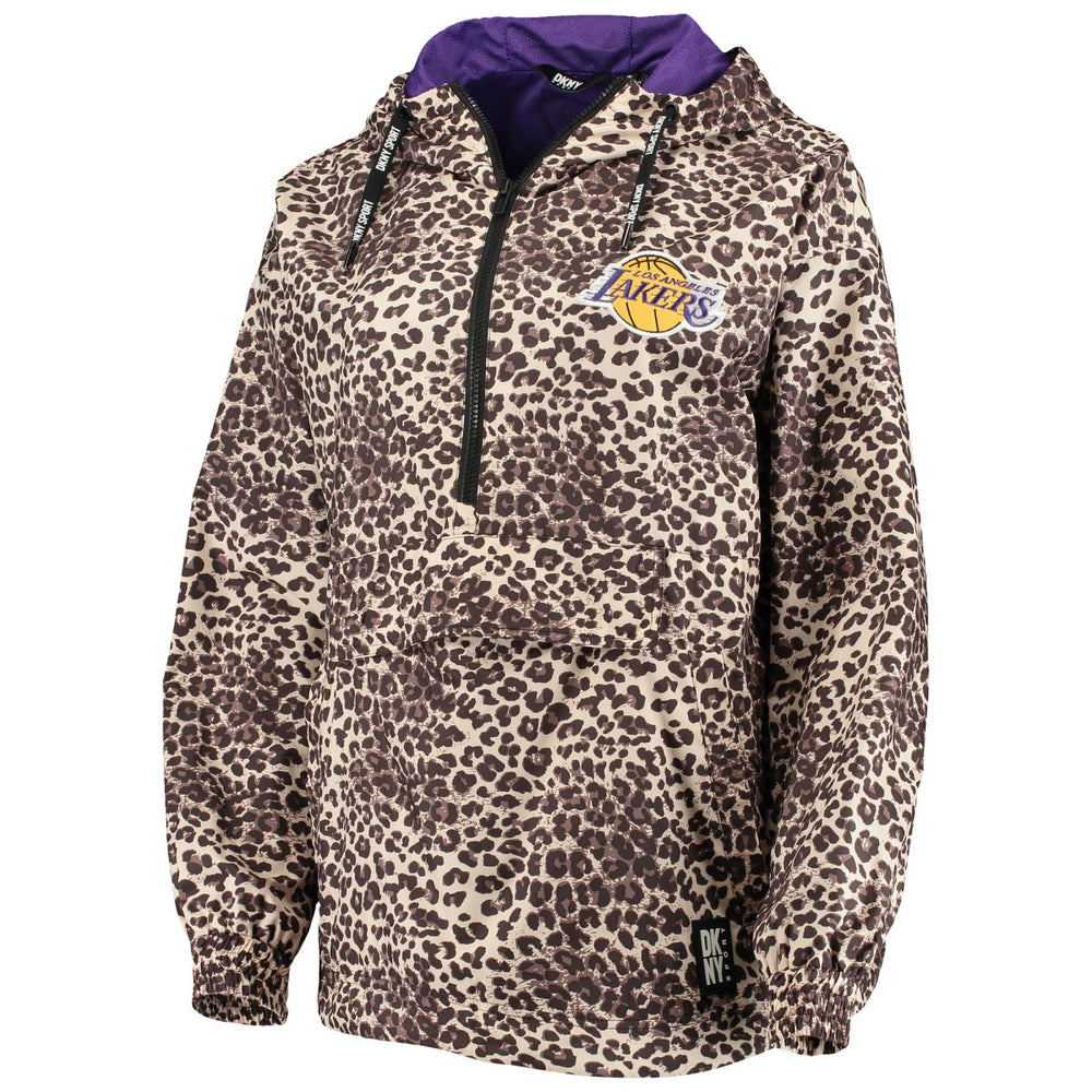 Los Angeles Lakers DKNY Sport Women's Gabriella Windbreaker Half-Zip Hoodie