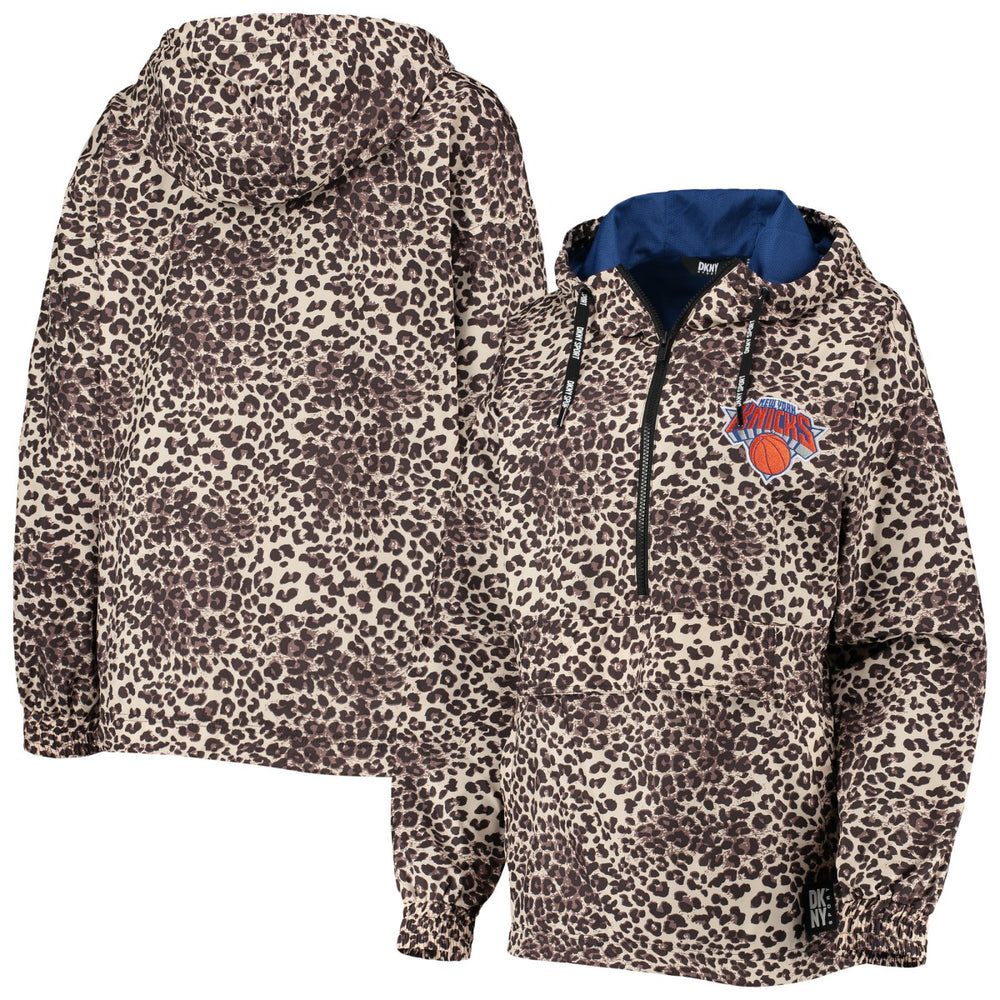 New York Knicks DKNY Sport Women's Gabriella Windbreaker Half-Zip Hoodie