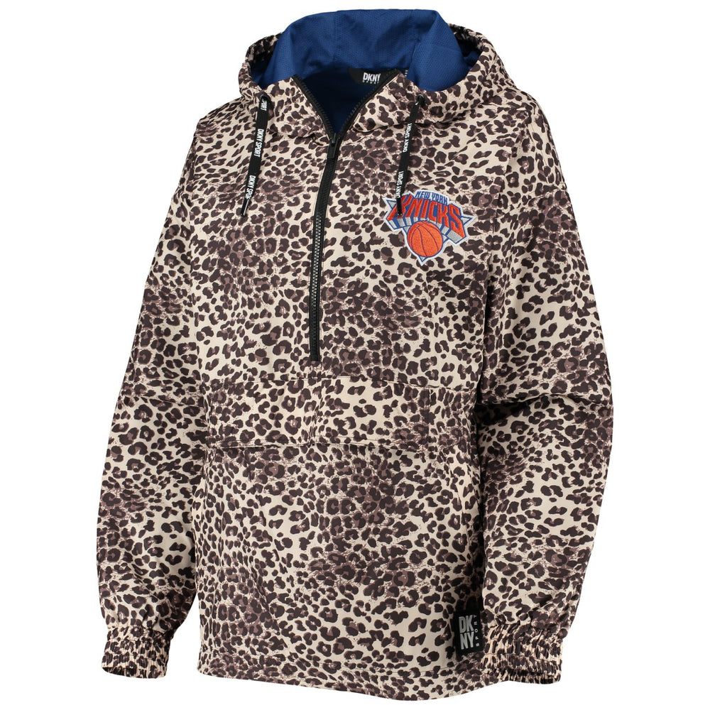 New York Knicks DKNY Sport Women's Gabriella Windbreaker Half-Zip Hoodie