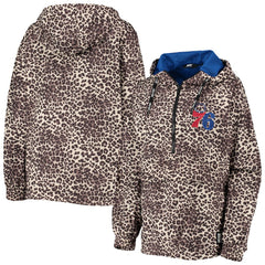 Philadelphia 76ers DKNY Sport Women's Gabriella Windbreaker Half-Zip Hoodie