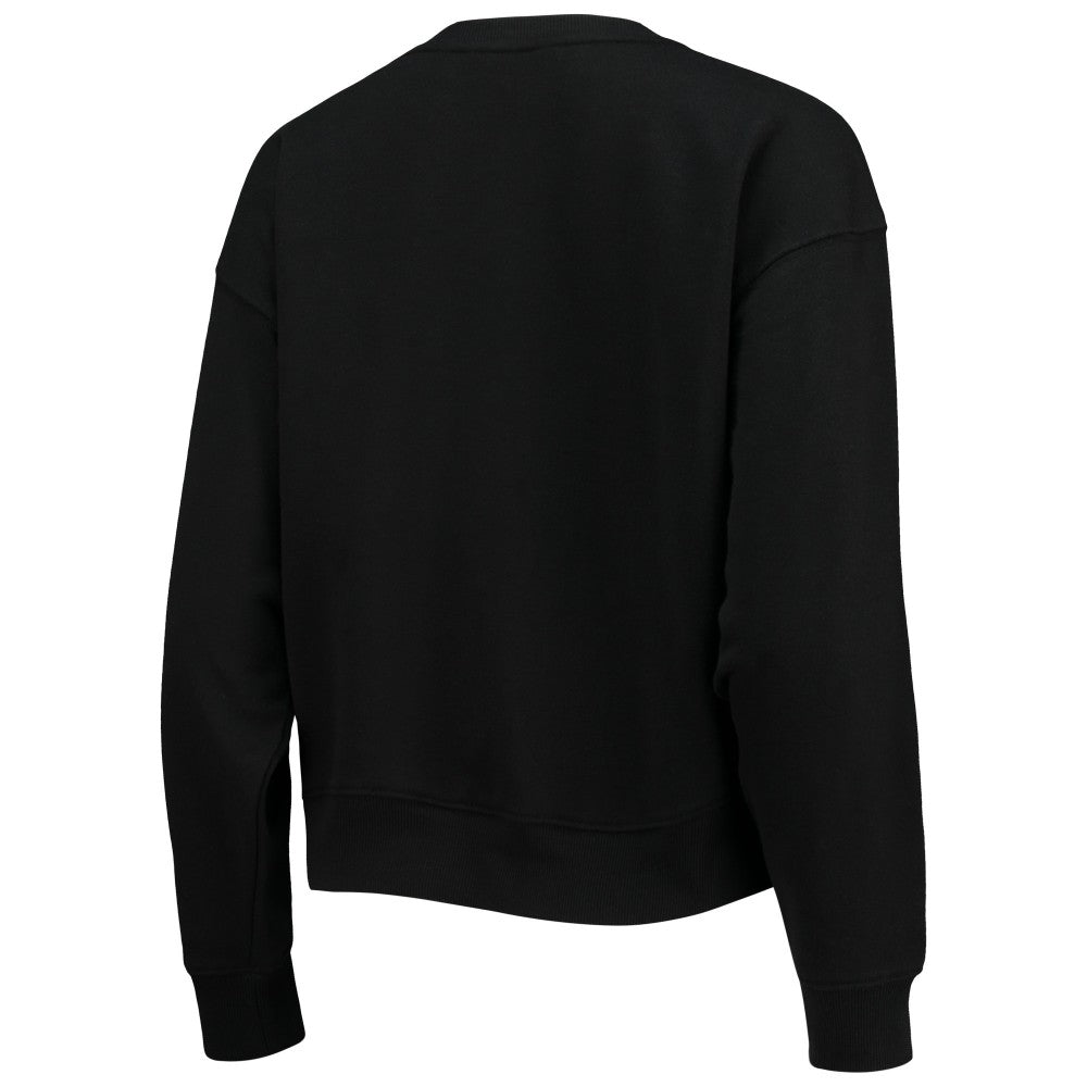 Black Miami Marlins DKNY Sport Women's Carrie Pullover Sweatshirt