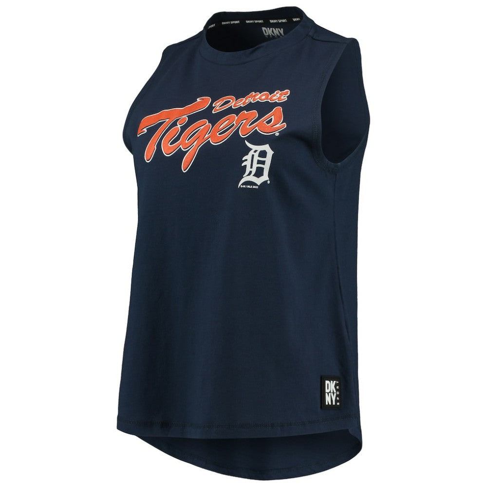 Navy Detroit Tigers DKNY Sport Women's Marcie Tank Top