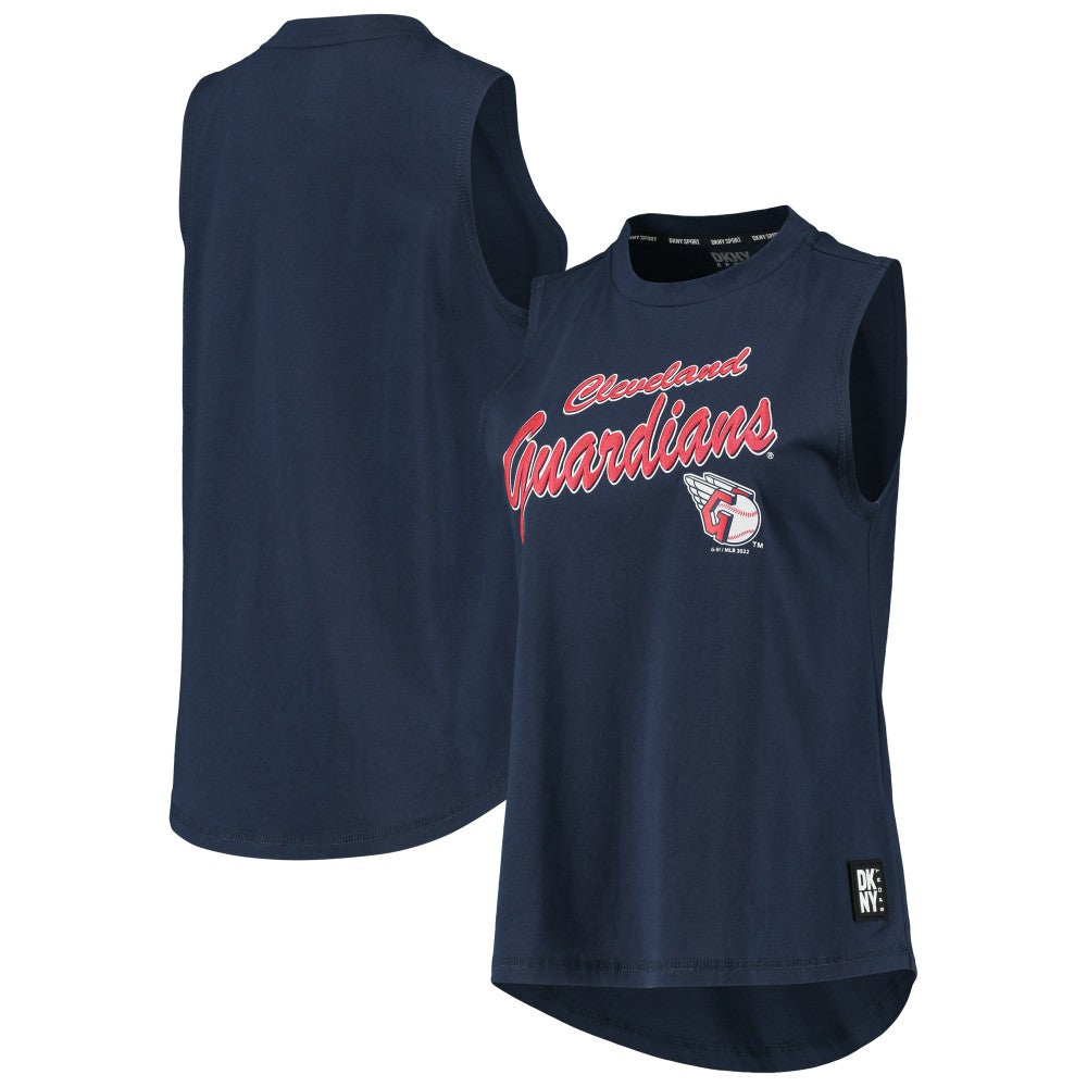 Navy Cleveland Guardians DKNY Sport Women's Marcie Tank Top