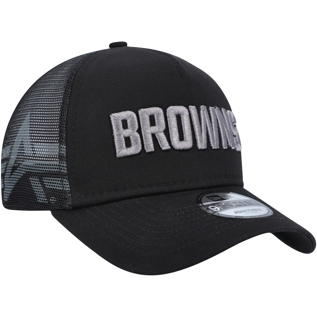 x Alpha Industries A-Frame 9FORTY Trucker Snapback Hat - Cleveland Browns Hats