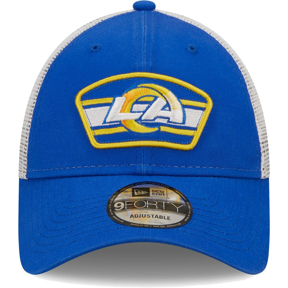 Logo Patch Trucker 9FORTY Snapback Hat - Los Angeles Rams Hats