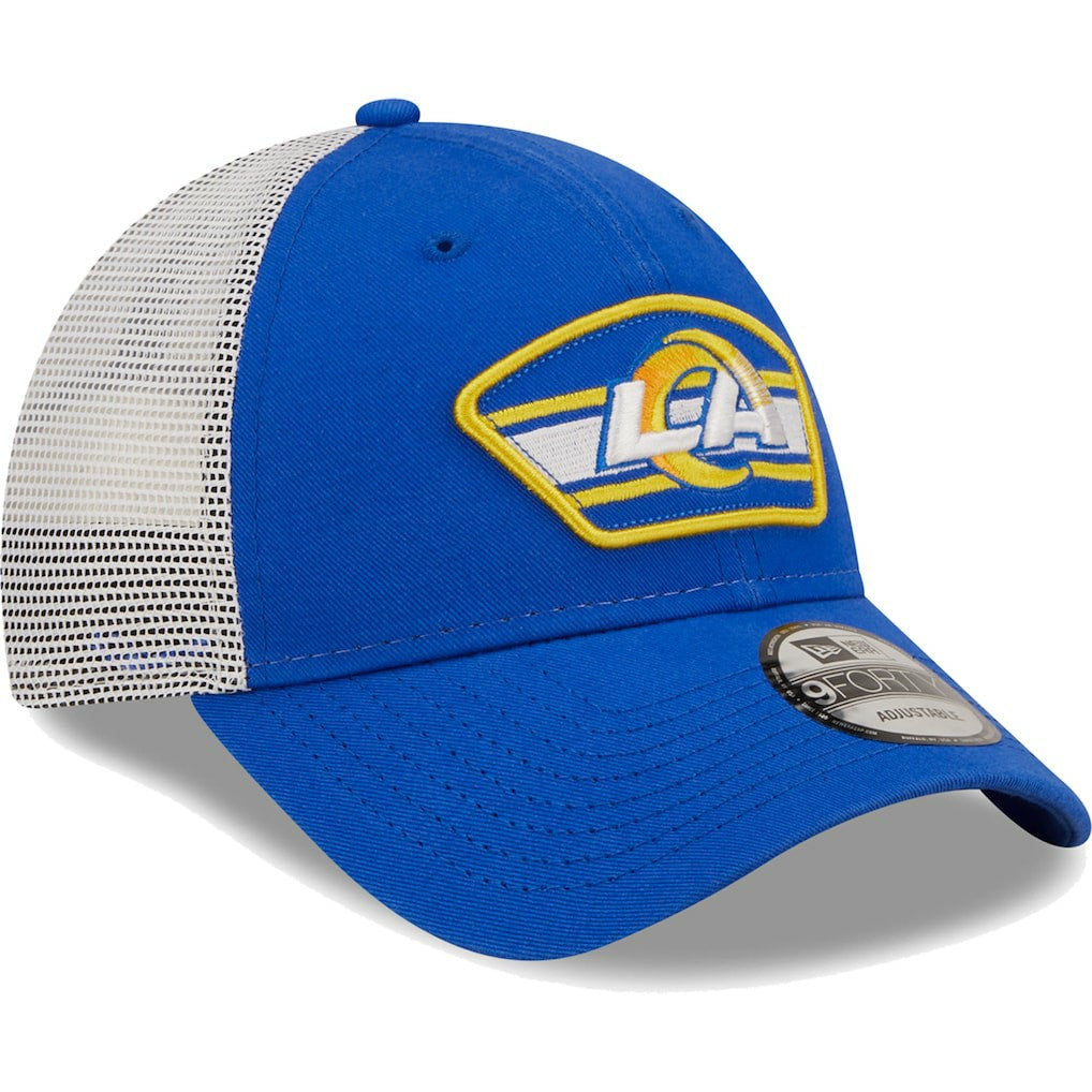 Logo Patch Trucker 9FORTY Snapback Hat - Los Angeles Rams Hats
