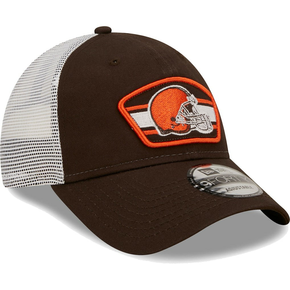Logo Patch Trucker 9FORTY Snapback Hat - Cleveland Browns Hats