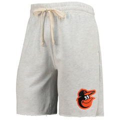 Oatmeal Baltimore Orioles Concepts Sport Mainstream Terry Tri-Blend Shorts