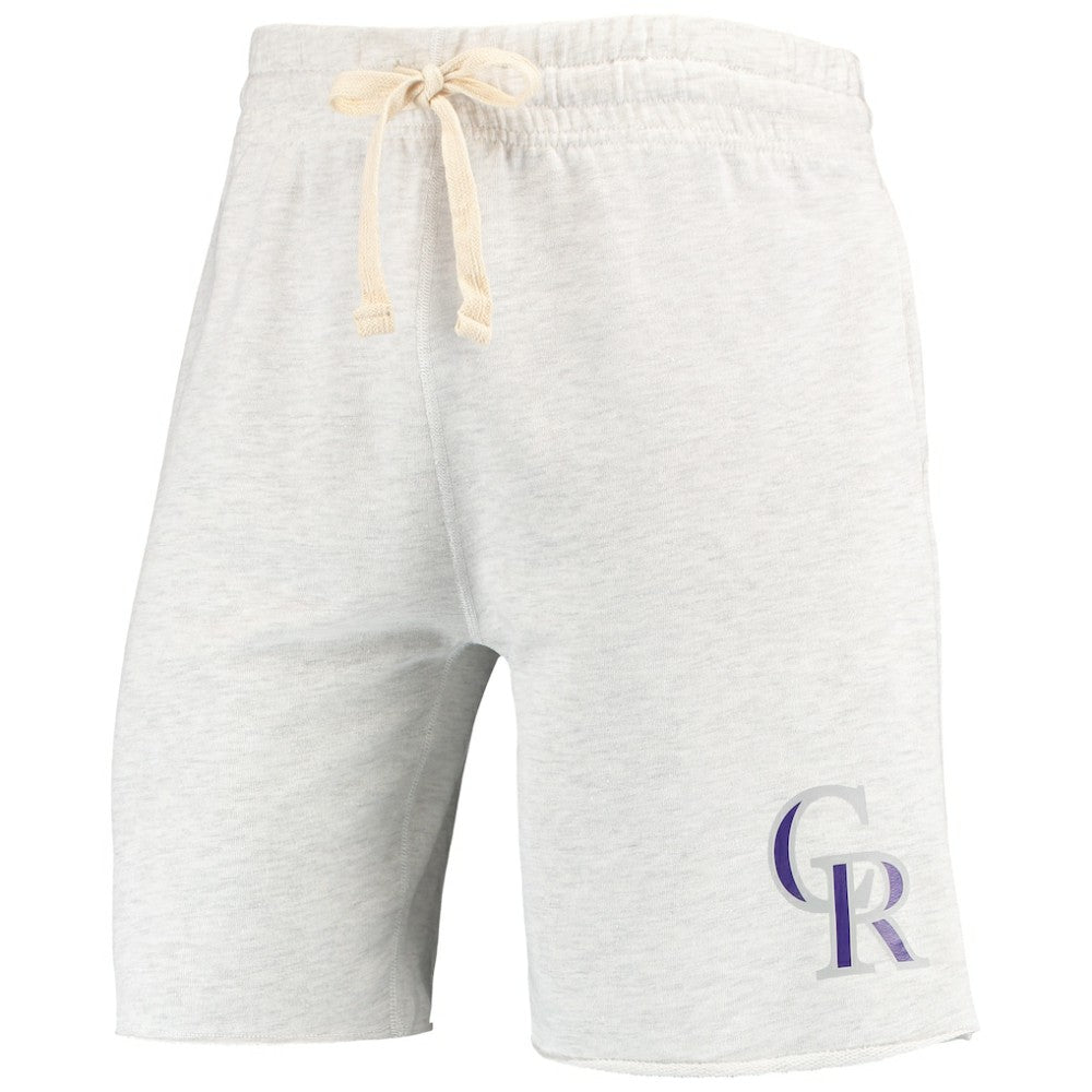 Oatmeal Colorado Rockies Concepts Sport Mainstream Terry Tri-Blend Shorts