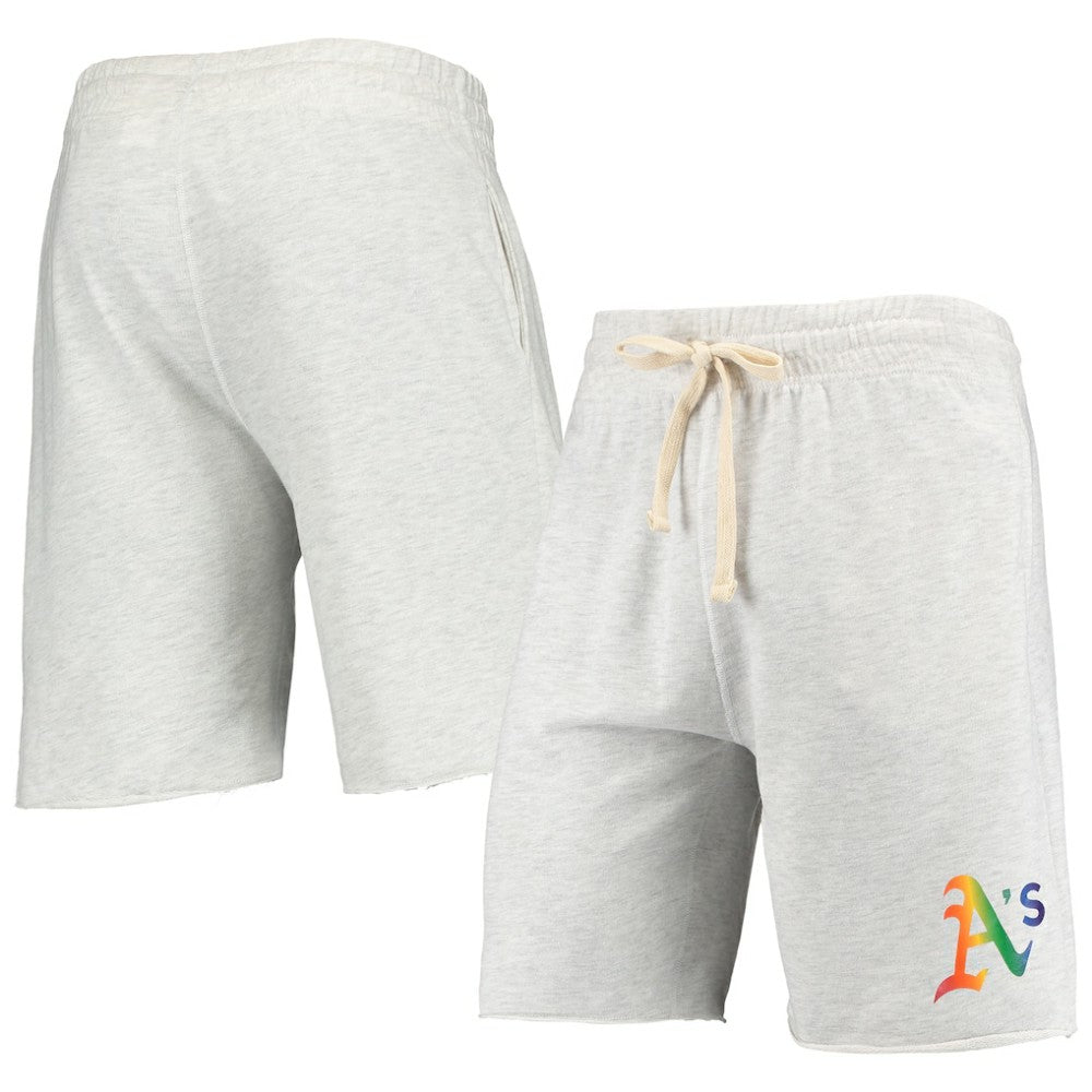 Oatmeal Athletics Concepts Sport Mainstream Logo Terry Tri-Blend Shorts