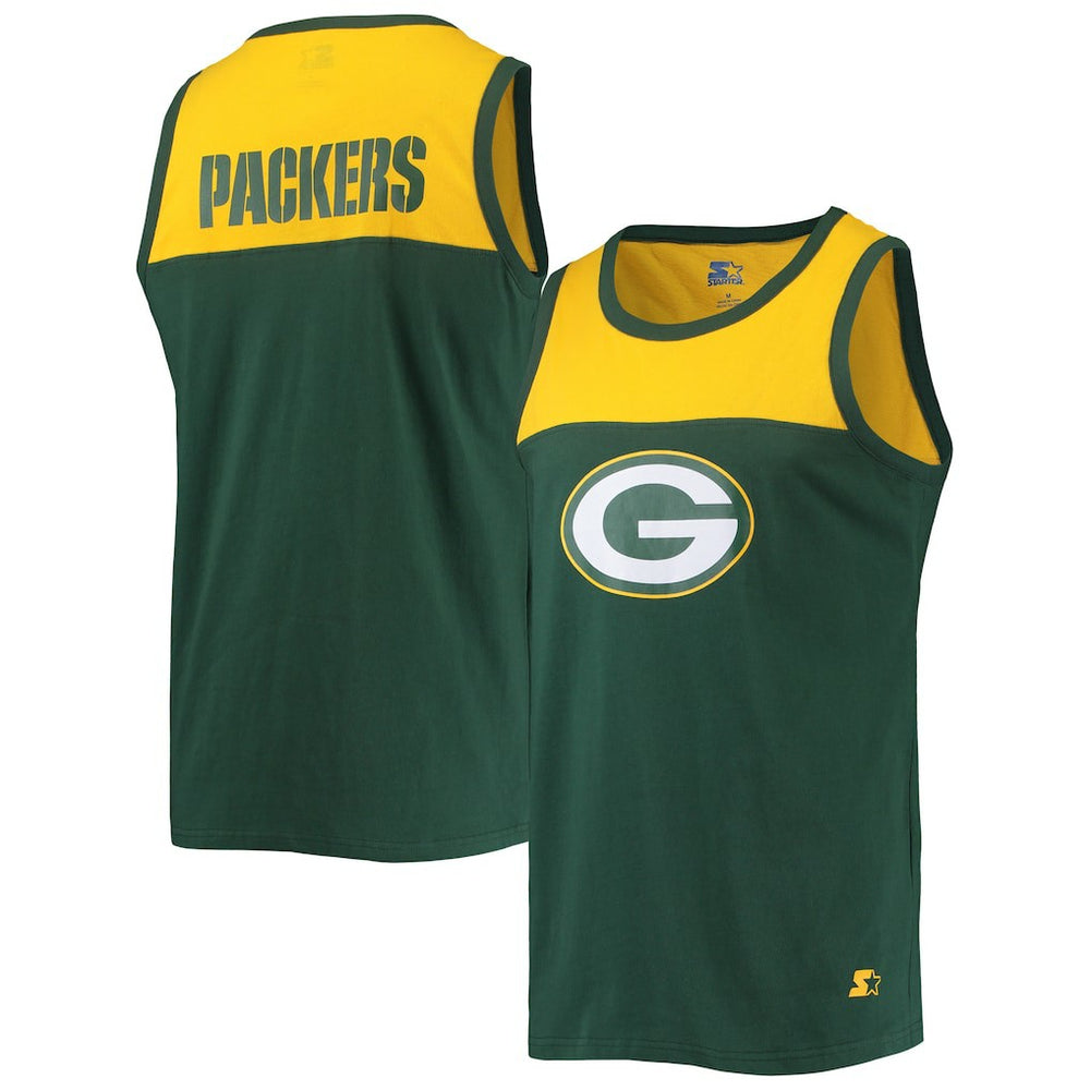 Starter Team Touchdown Fashion Tank Top - Green Bay Packers Tops