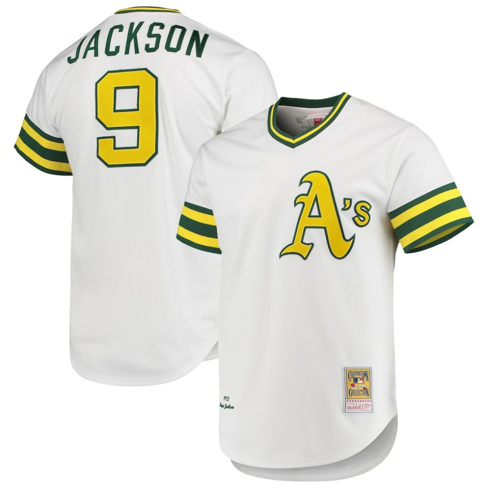 White Reggie Jackson Athletics Mitchell & Ness 1972 Cooperstown Collection Authentic Jersey