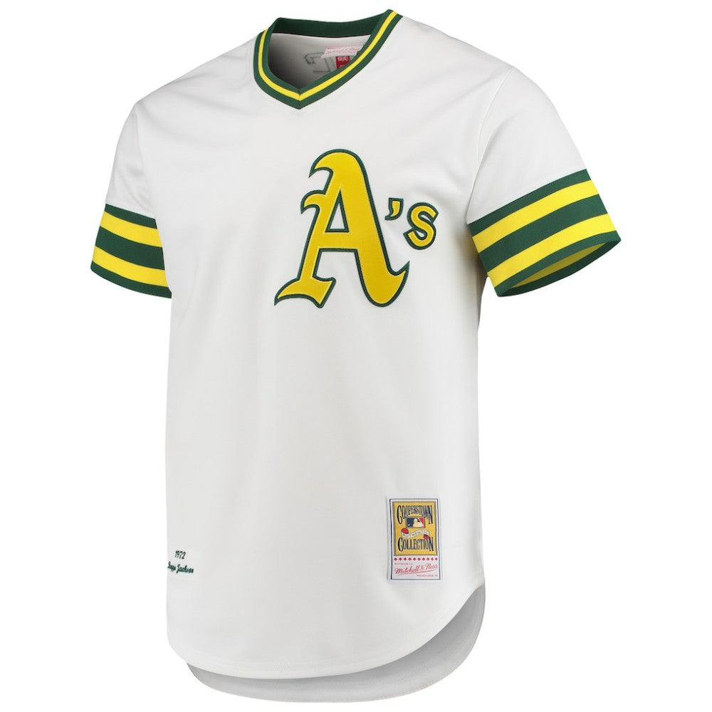 White Reggie Jackson Athletics Mitchell & Ness 1972 Cooperstown Collection Authentic Jersey