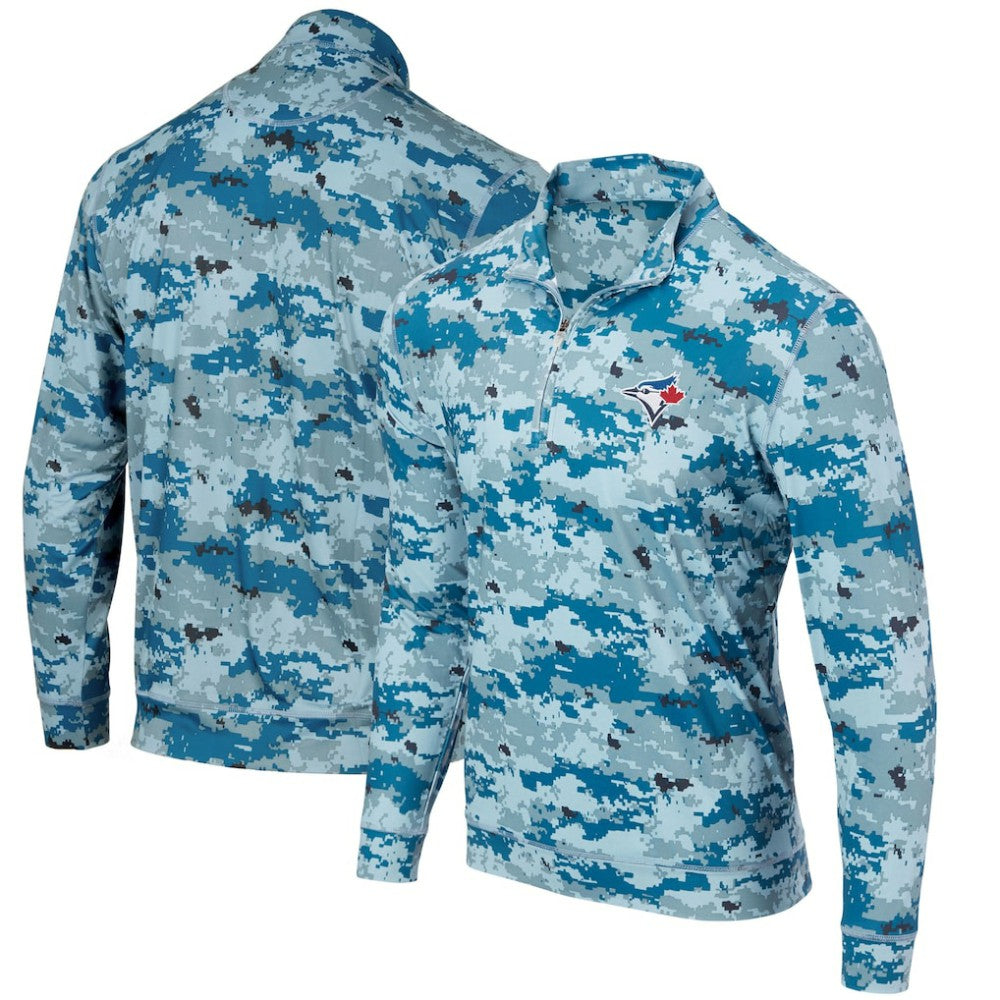 Royal Toronto Blue Jays Digital Camo Performance Quarter-Zip Pullover Jacket
