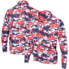 Red Washington Nationals Digital Camo Performance Quarter-Zip Pullover Jacket