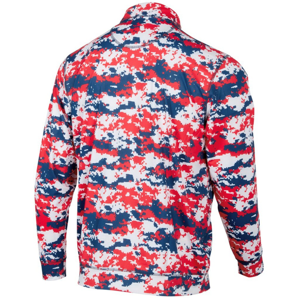 Red Washington Nationals Digital Camo Performance Quarter-Zip Pullover Jacket