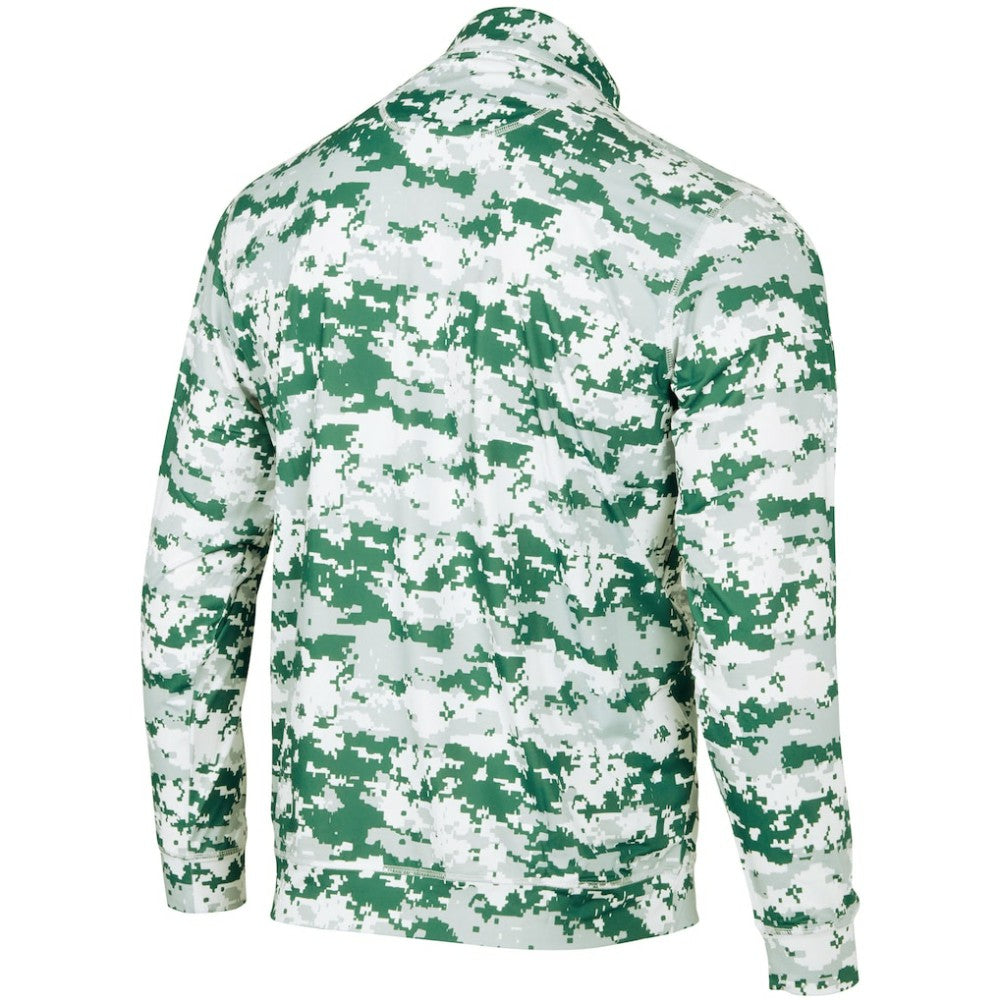 Green Athletics Digital Camo Performance Quarter-Zip Pullover Jacket