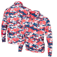 Red Texas Rangers Digital Camo Performance Quarter-Zip Pullover Jacket