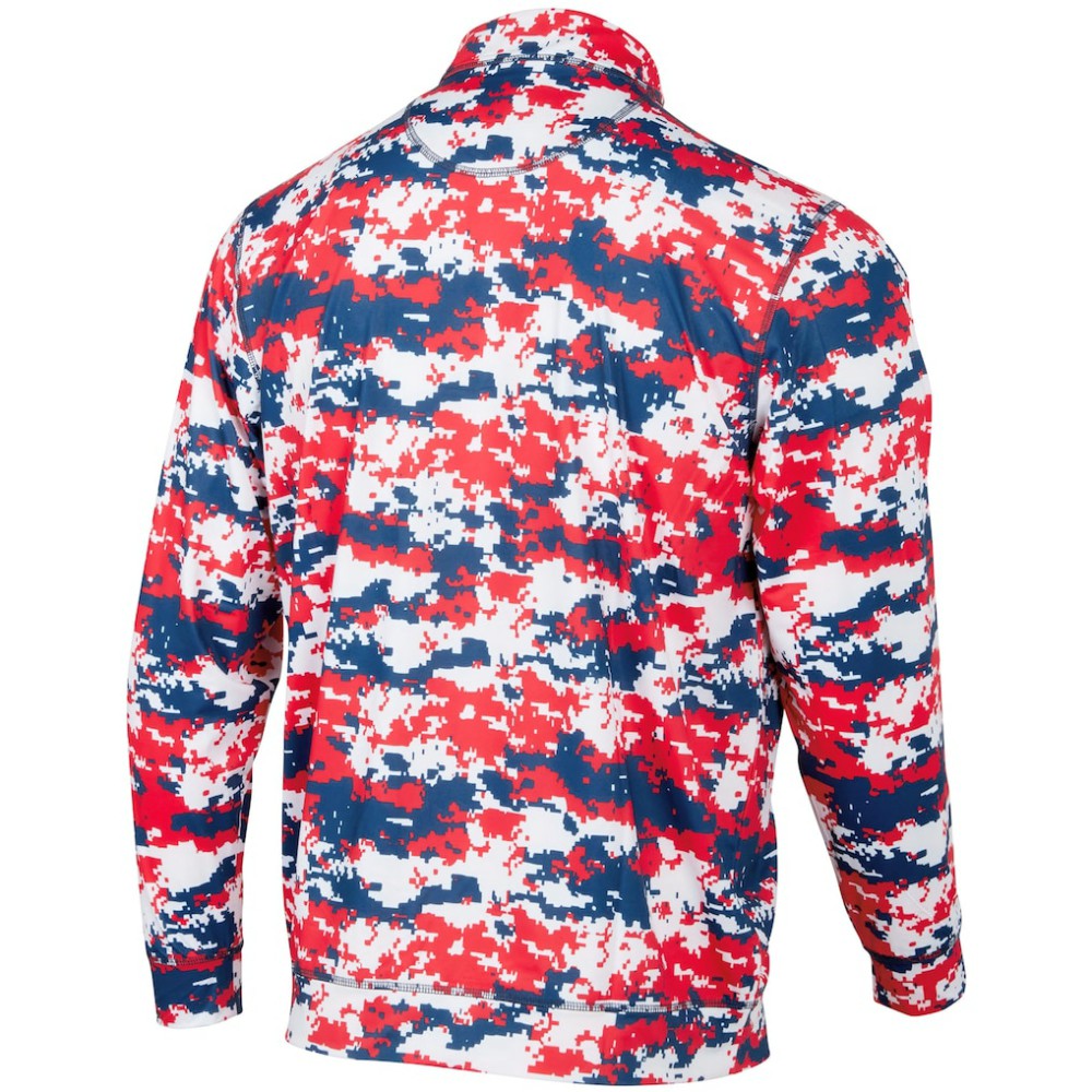 Red Texas Rangers Digital Camo Performance Quarter-Zip Pullover Jacket