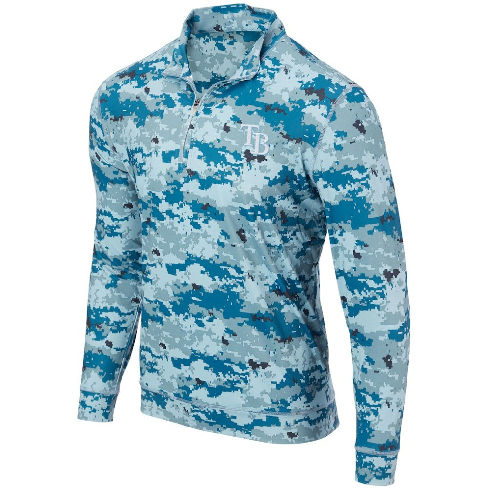 Blue Tampa Bay Rays Digital Camo Performance Quarter-Zip Pullover Jacket