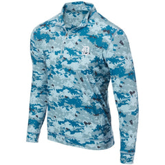 Blue Detroit Tigers Digital Camo Performance Quarter-Zip Pullover Jacket