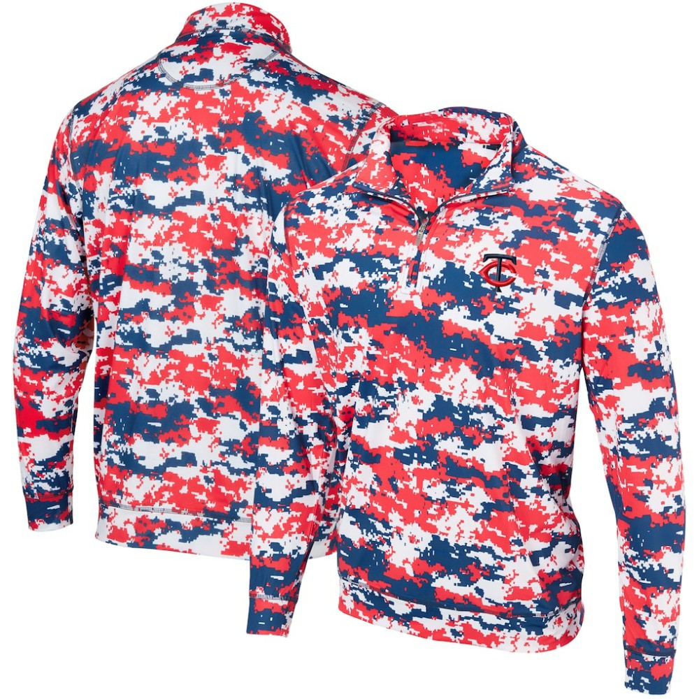 Red Minnesota Twins Digital Camo Performance Quarter-Zip Pullover Jacket