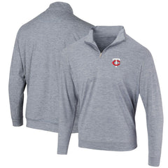 Heathered Navy Minnesota Twins Peached Marled Yarn Quarter-Zip Pullover Jacket
