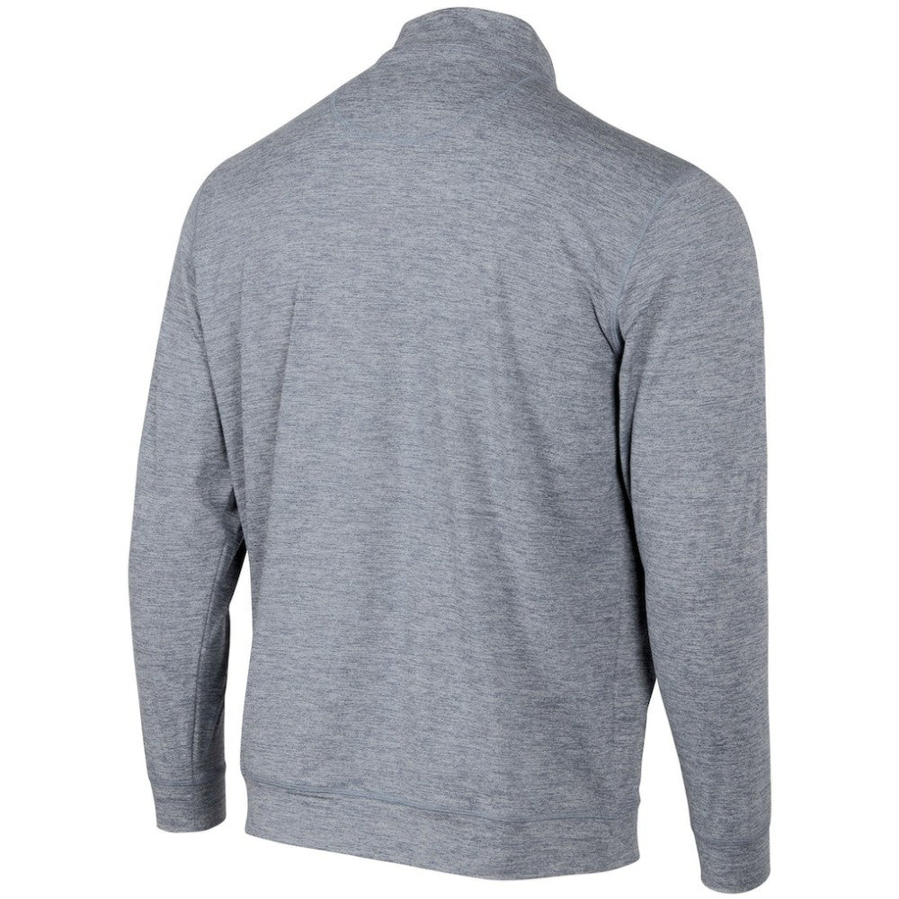 Heathered Navy Minnesota Twins Peached Marled Yarn Quarter-Zip Pullover Jacket