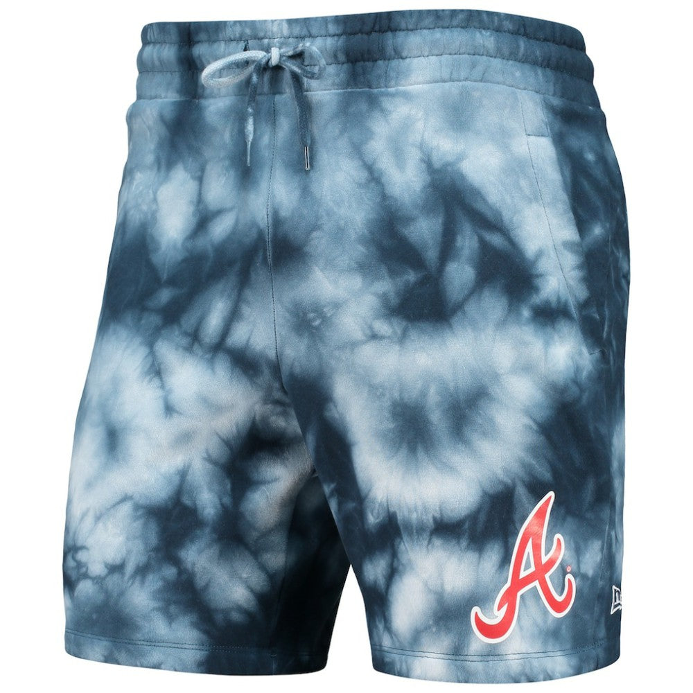 Navy Atlanta Braves New Era Team Dye Shorts