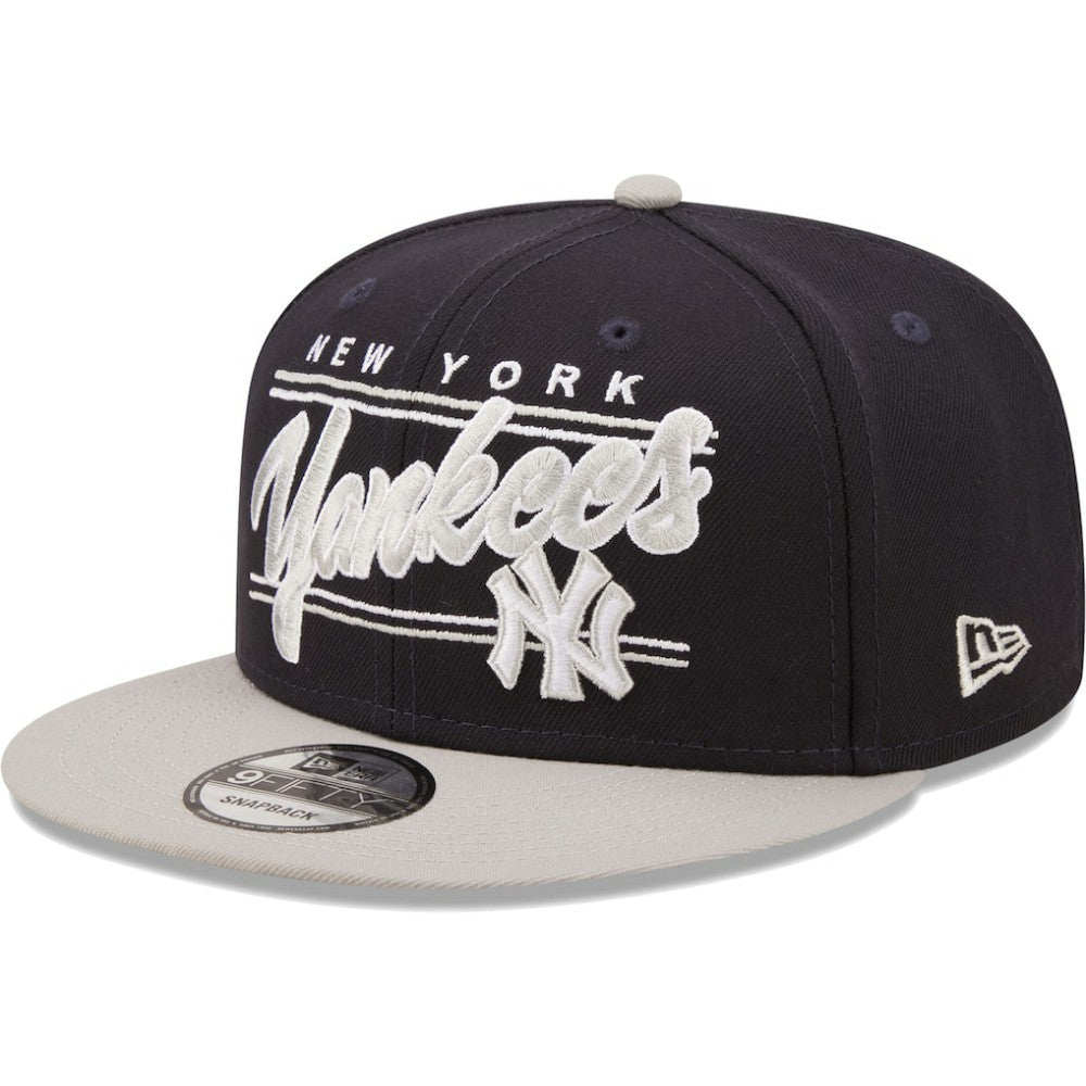 Navy/Gray New York Yankees New Era Team Script 9FIFTY Adjustable Snapback Hat