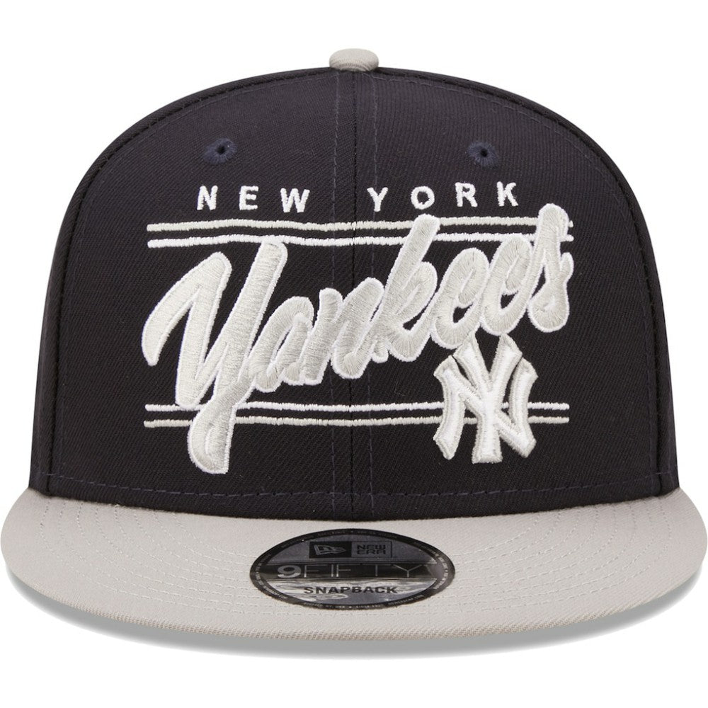 Navy/Gray New York Yankees New Era Team Script 9FIFTY Adjustable Snapback Hat