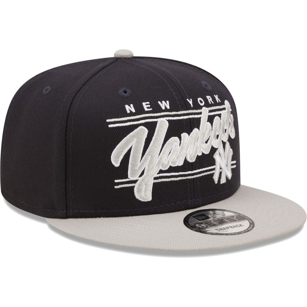 Navy/Gray New York Yankees New Era Team Script 9FIFTY Adjustable Snapback Hat