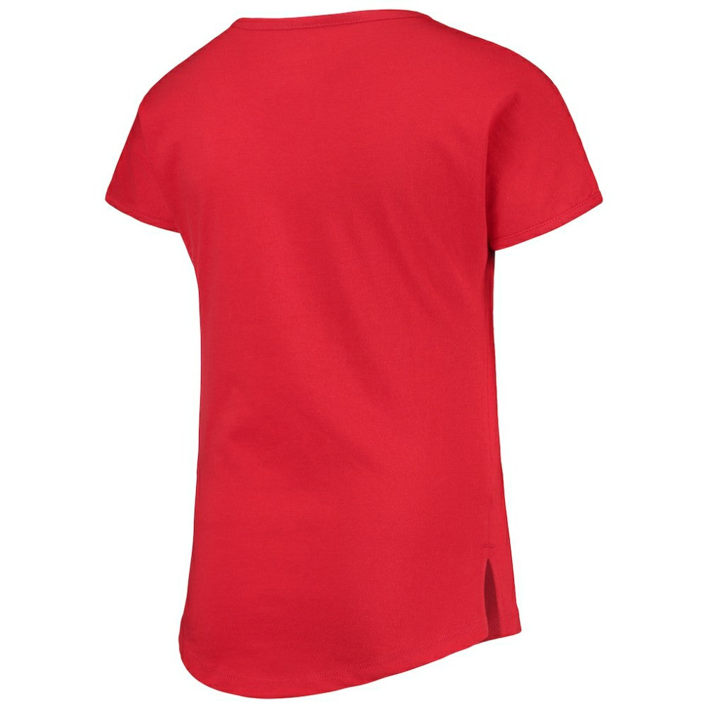 Red Washington Nationals Girls Youth Dream Scoop-Neck T-Shirt